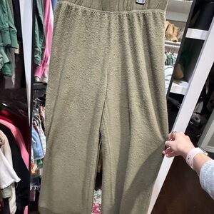 Z Supply Green Tessa Elastic Waistband Soft Knit Pants